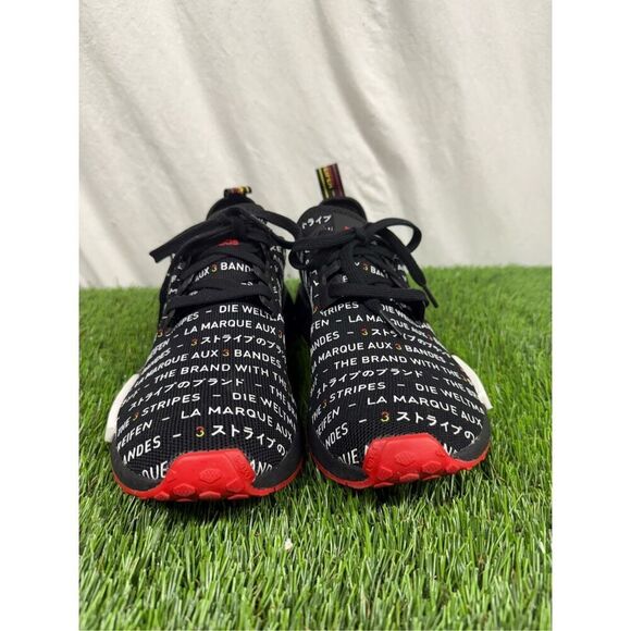 Adidas NMD R1 Mens Size 11.5 EG6363 Black Red Sneakers - Picture 2 of 7